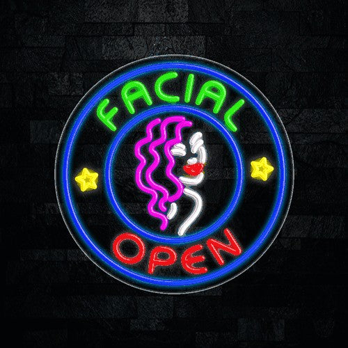 Facial Open Flex-Led Sign