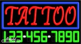 Tattoo Neon w/Phone #