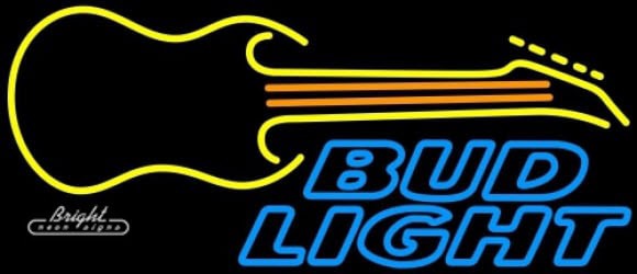 Bud Light Guitar Neon Sign