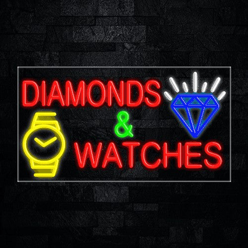 Diamonds & Watches Flex-Led Sign