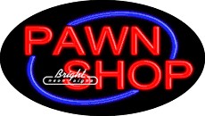 Pawn Shop Flashing Neon Sign