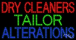 Dry Cleaners Tailor Alterations LED Sign