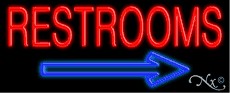 Restrooms Neon Sign