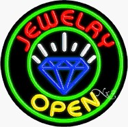 Jewelry Circle Shape Neon Sign