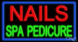 Nails Spas Pedicure Neon Sign