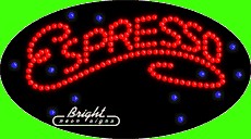 Espresso LED Sign