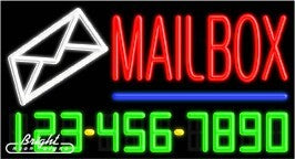 Mailbox Neon w/Phone #