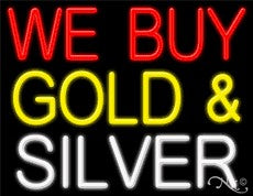 We Buy Gold & Silver Business Neon Sign
