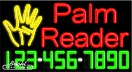 Palm Reader Neon w/Phone #