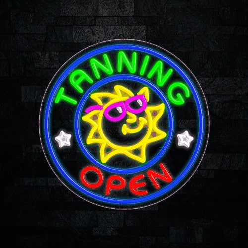 Tanning Open Flex-Led Sign