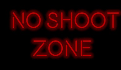 No Shoot Zone Neon Sign