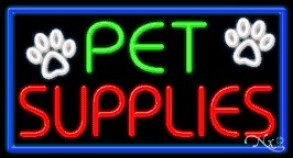 Pet Supplies Business Neon Sign