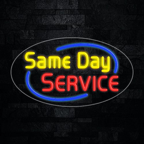Same Day Service Flex-Led Sign