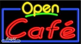 Café Open Neon Sign