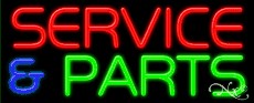 Service & Parts Business Neon Sign