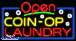 Coin Op Laundry Open Neon Sign