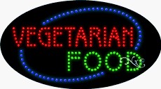Vegetarian Food LED Sign