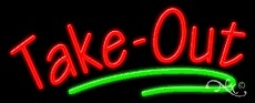 Take Out Business Neon Sign