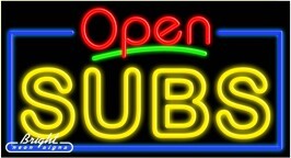 Subs Open Neon Sign