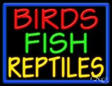 Birds Fish Reptiles Business Neon Sign