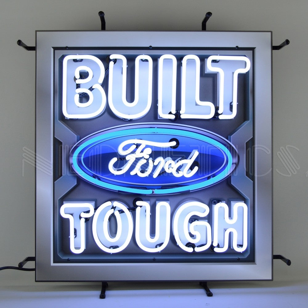 Ford Built Tough Square Neon Sign