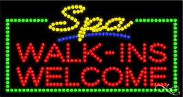 Spa Walk ins Welcome LED Sign