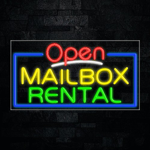 Mailbox Rental Flex-Led Sign