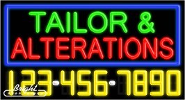 Tailor & Alterations Neon w/Phone #