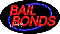 Bail Bonds Flashing Neon Sign