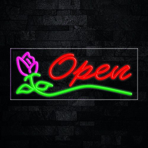 Open (rose) Flex-Led Sign