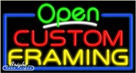 Custom Framing Open Neon Sign