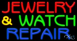Jewelry & Watch Repair Business Neon Sign