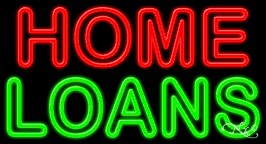 Home Loans Business Neon Sign