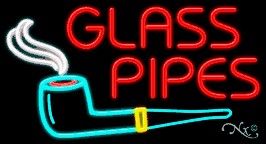 Glass Pipes Business Neon Sign