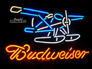 Budweiser Airplane Neon Sign
