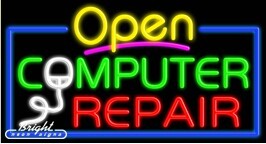 Computer Repair Open Neon Sign
