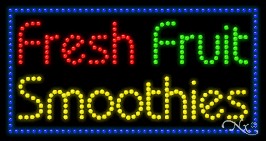 Fresh Fruit Smoothies LED Sign