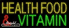 Health Food & Vitamin LED Sign