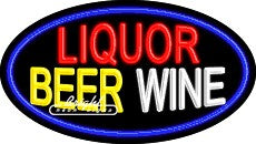 Liquor Beer Wine Flashing Neon Sign