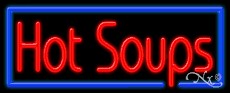 Hot Soups Business Neon Sign