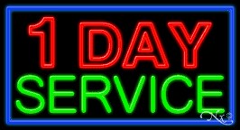 1 Day Service Business Neon Sign