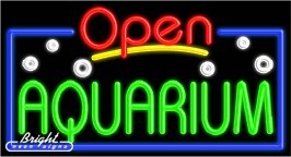 Aquarium Open Neon Sign