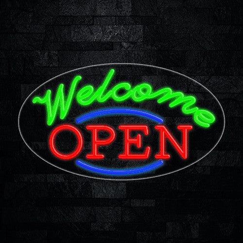 Open Welcome Flex-Led Sign