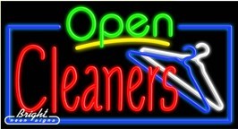 Cleaners Open Neon Sign