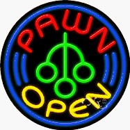 Pawn Circle Shape Neon Sign