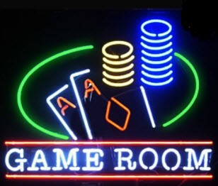 Game Room Cards Neon Sign