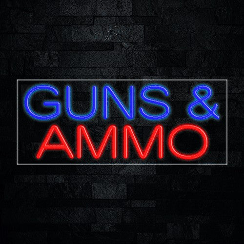 Guns & Ammo Flex-Led Sign