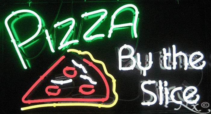 Pizza by the Slice Neon Sign