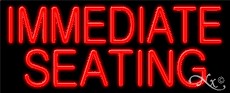 Immediate Seating Business Neon Sign