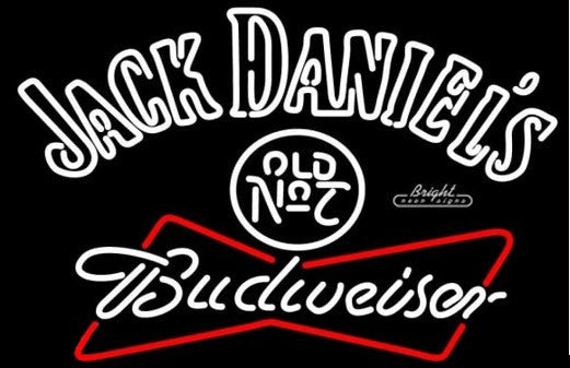 Jack Daniels Budweiser Neon Sign